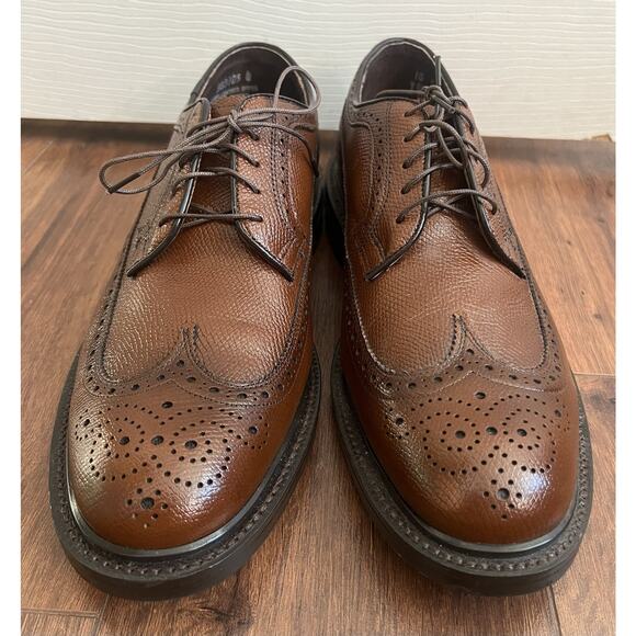 STUART MCGUIRE Ortho Vent Spring Step Leather Lace Wingtip Dress Shoes - Picture 7 of 13